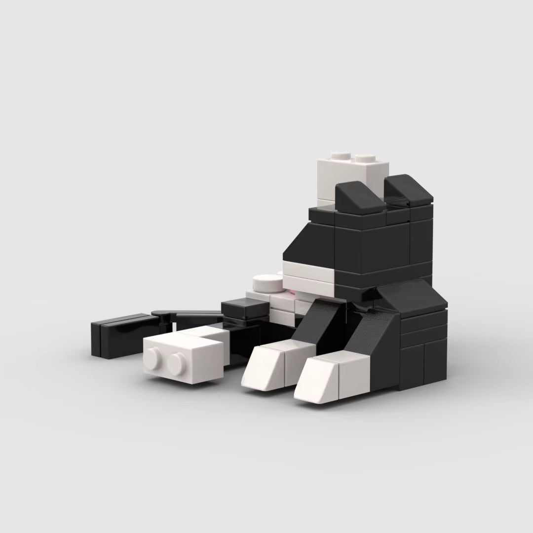 Animal Series 62Pcs MOC Bricks Cat Figires DIY Building Blocks Kids Education Toys for Children Birthday Gift