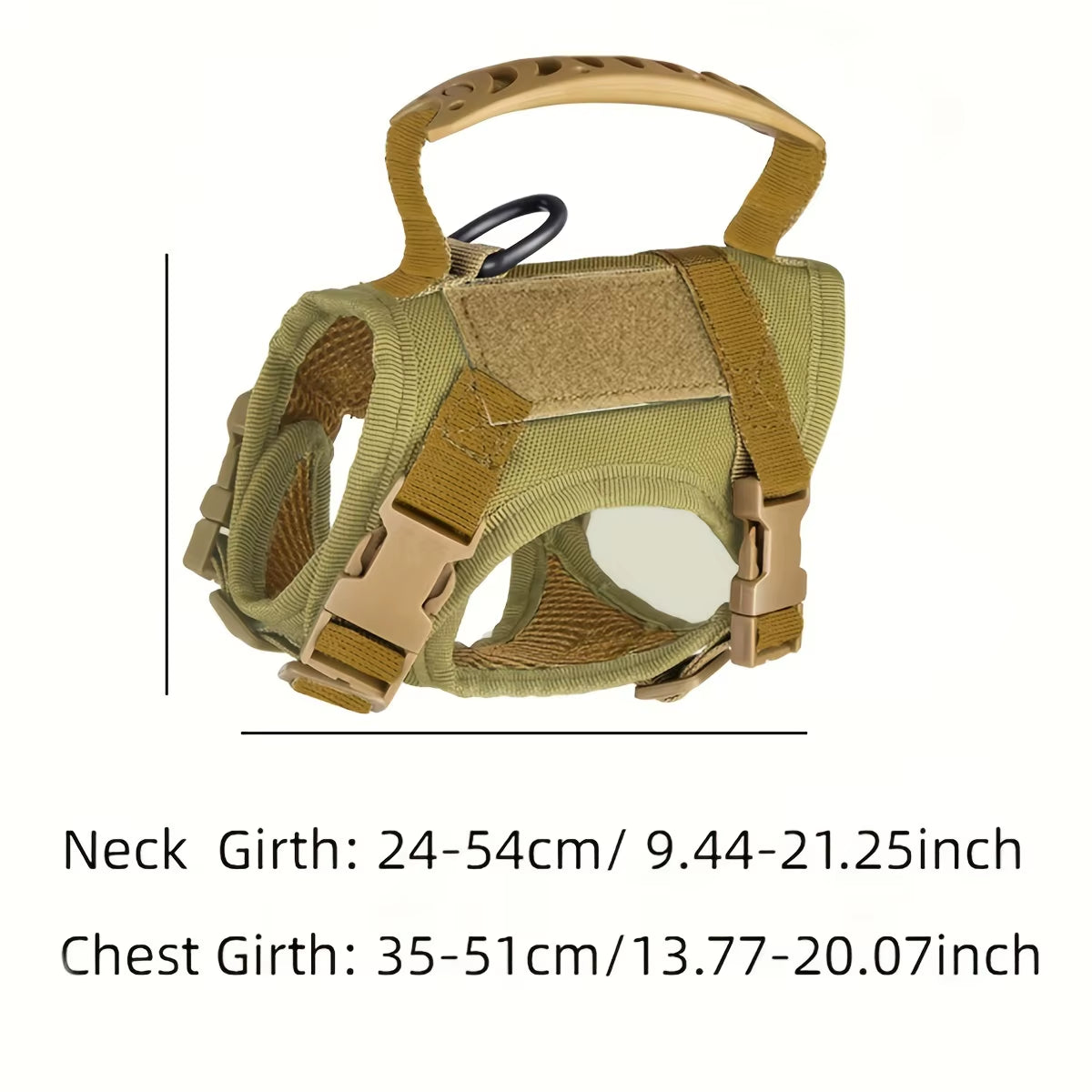 Khaki Tactical Cat Chest Harness Vest Type Lead Rope Anti-Break Adjustable Walking Cat Leash Dog Small Dog Chain One Outfit