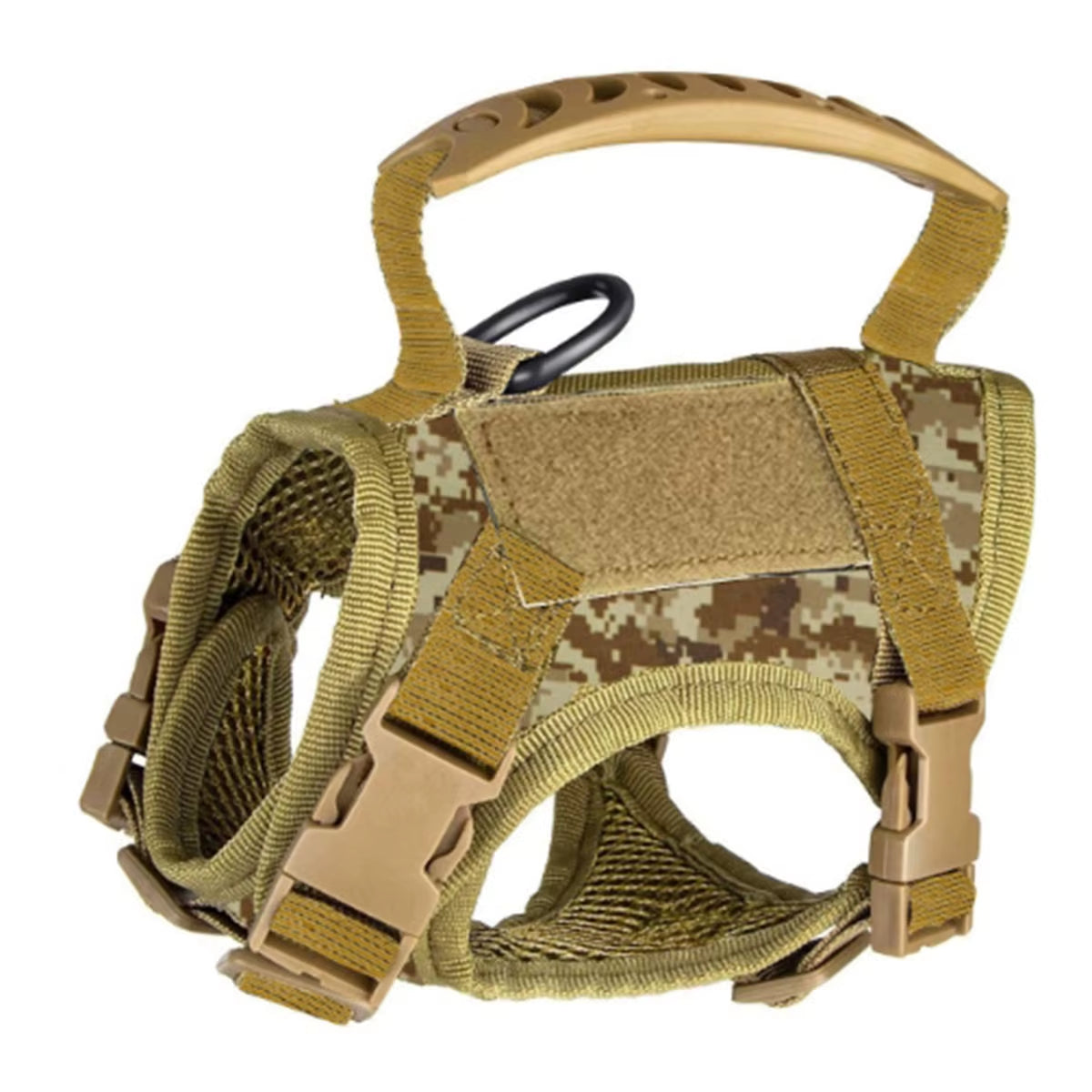 Khaki Tactical Cat Chest Harness Vest Type Lead Rope Anti-Break Adjustable Walking Cat Leash Dog Small Dog Chain One Outfit