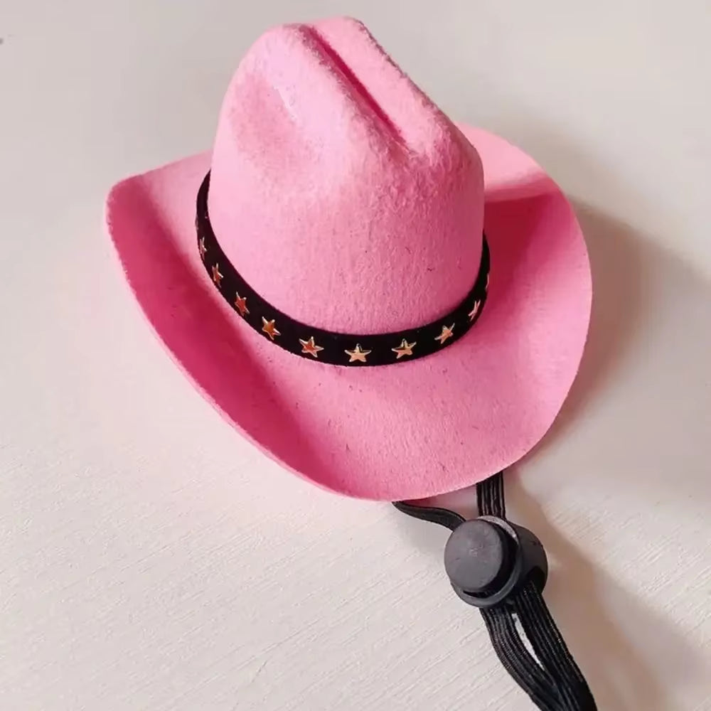 British Pet Dog Hat Star Cowboy Hat Pet Supplies Adjustable Dog Costume Top Hat Headwear Pet Hat Dogs Caps Pet Sun Hats for Cats