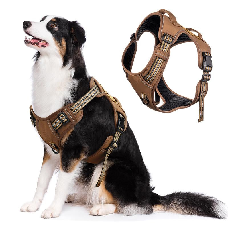 Dog Harness, Adjustable Reflective Tactical Vest, Soft Padded & Easy On/Off, Durable Pet Harness for Small to Large Dogs Walking & Training,Pet Supplies