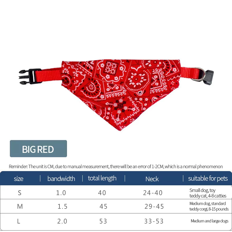 Pet Triangle Scarf Cat Dog Saliva Towel Printed Pets Dog Collar Adjustable Strap Kitten Puppy Saliva Neckerchief Pet Supplies