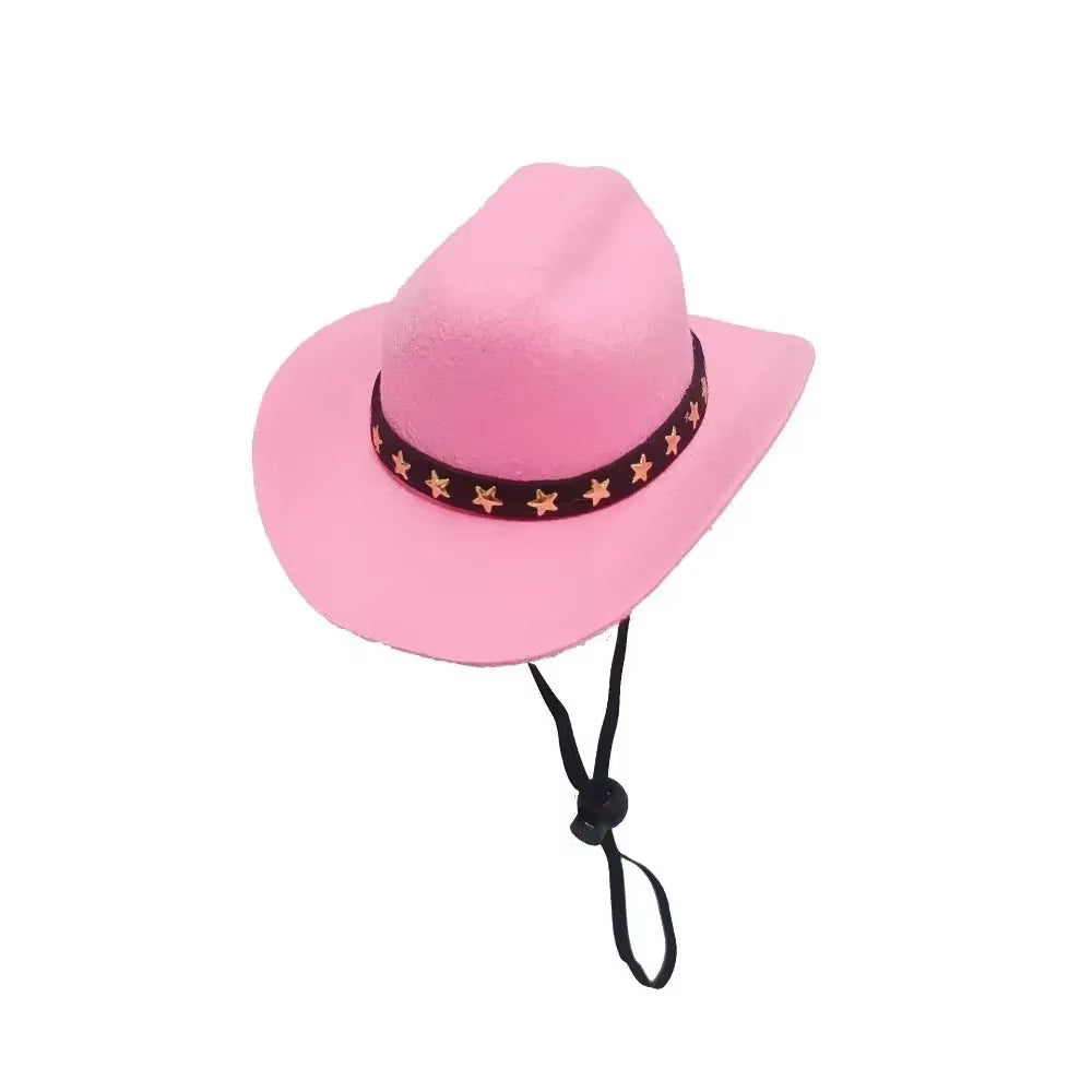 British Pet Dog Hat Star Cowboy Hat Pet Supplies Adjustable Dog Costume Top Hat Headwear Pet Hat Dogs Caps Pet Sun Hats for Cats