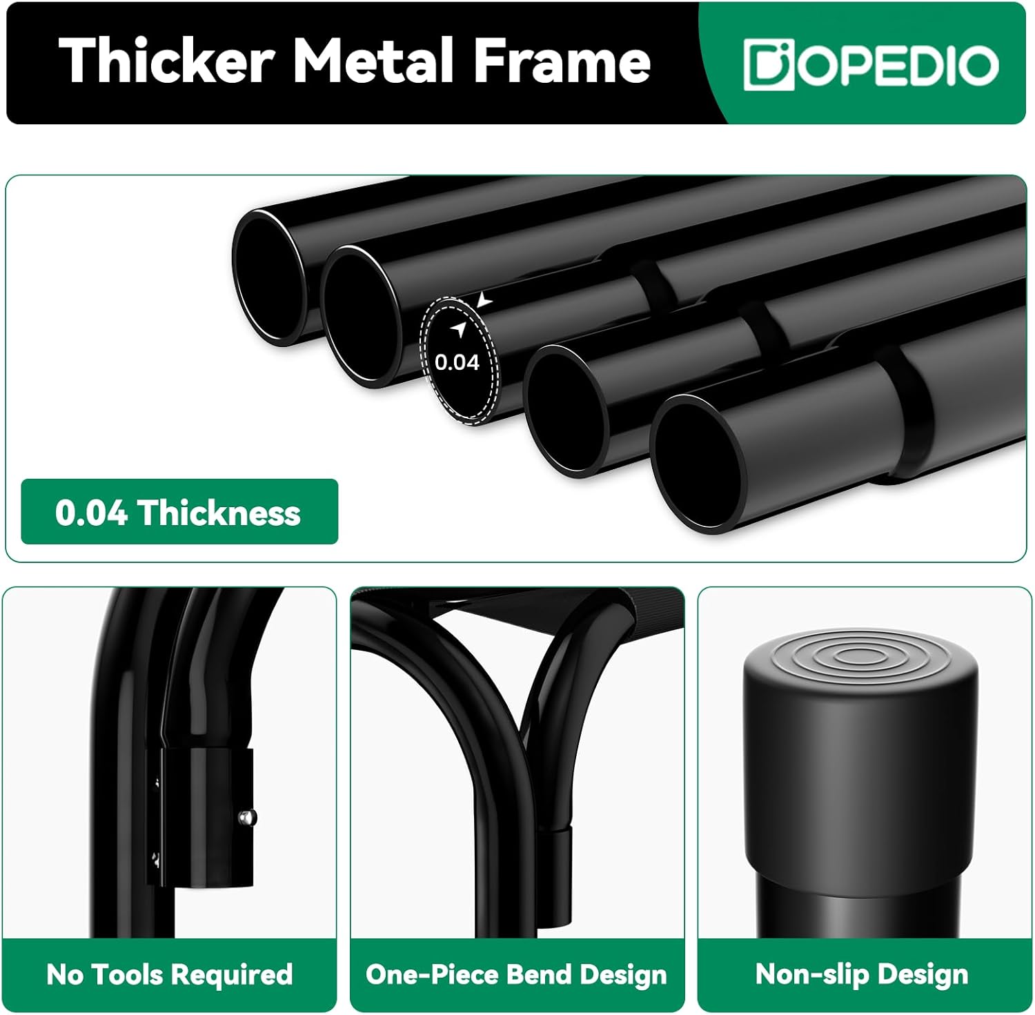 Elevated Dog Bed Raised Outdoor Dog Cot for Large Dogs, Installation Requires No Tools, Frame with Washable Cooling Breathable Mesh Anti-Slip Feet, Indoor Pet Bed, Black, 43.3 Inches